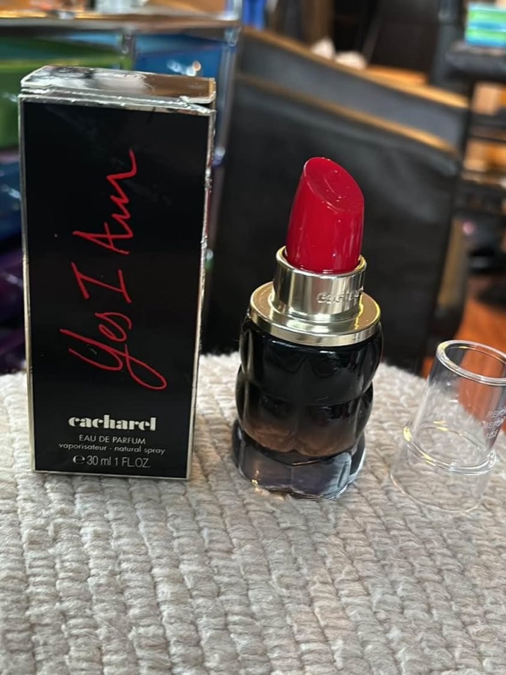 Cacharel 'Yes I Am' Red Lipstick Perfume Bottle 30ml EDP Spray.  New!